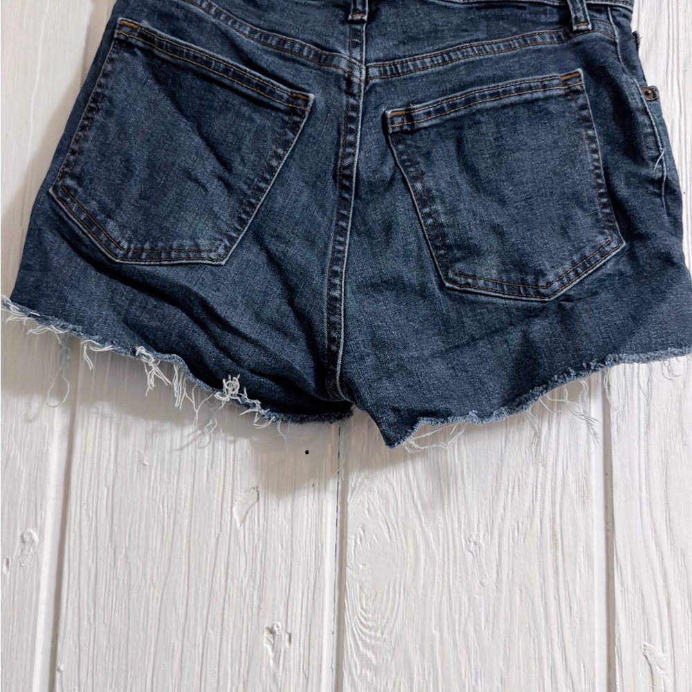 Dark Blue Jean Shorts - Picture 3 of 7